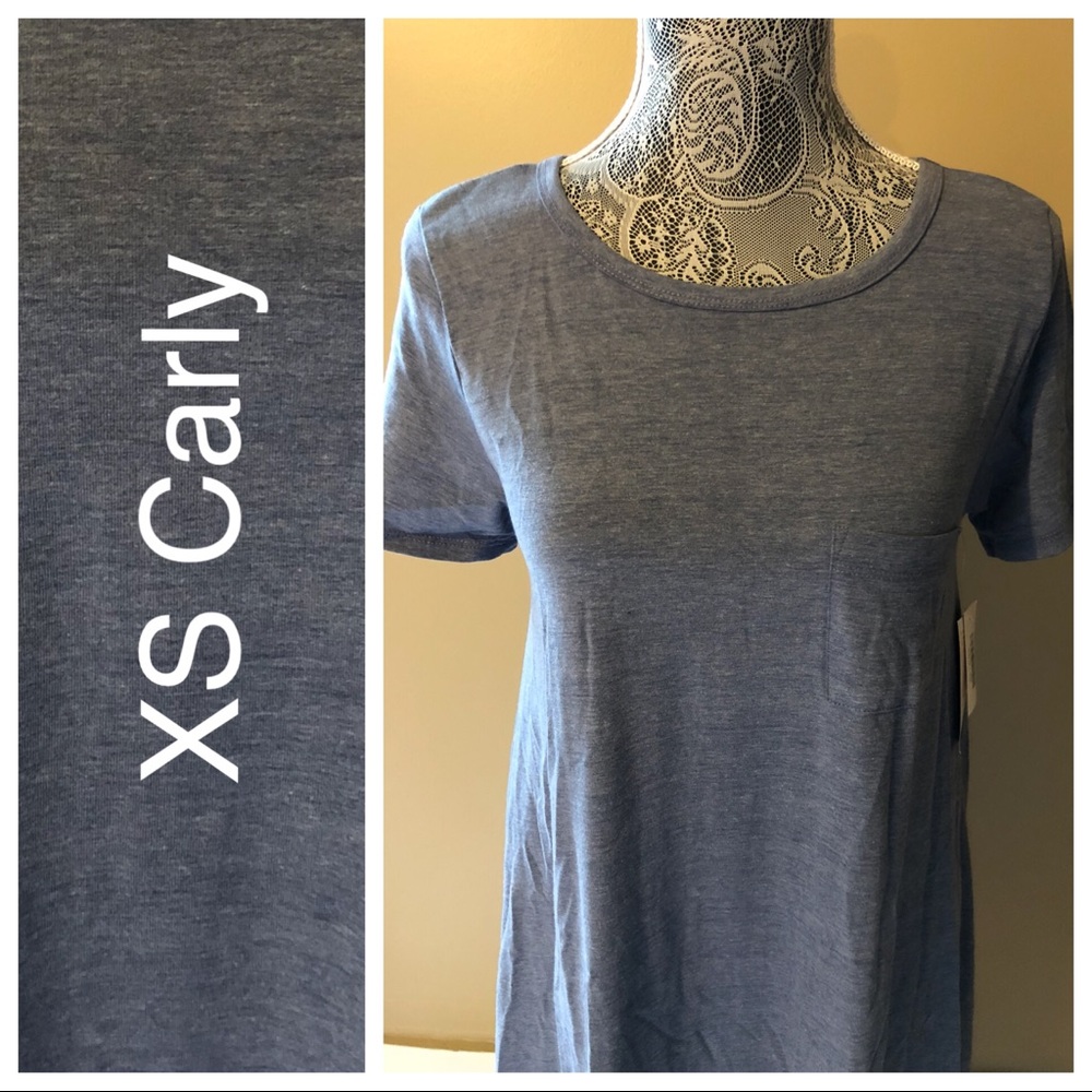 Lularoe XS Carly blue grey